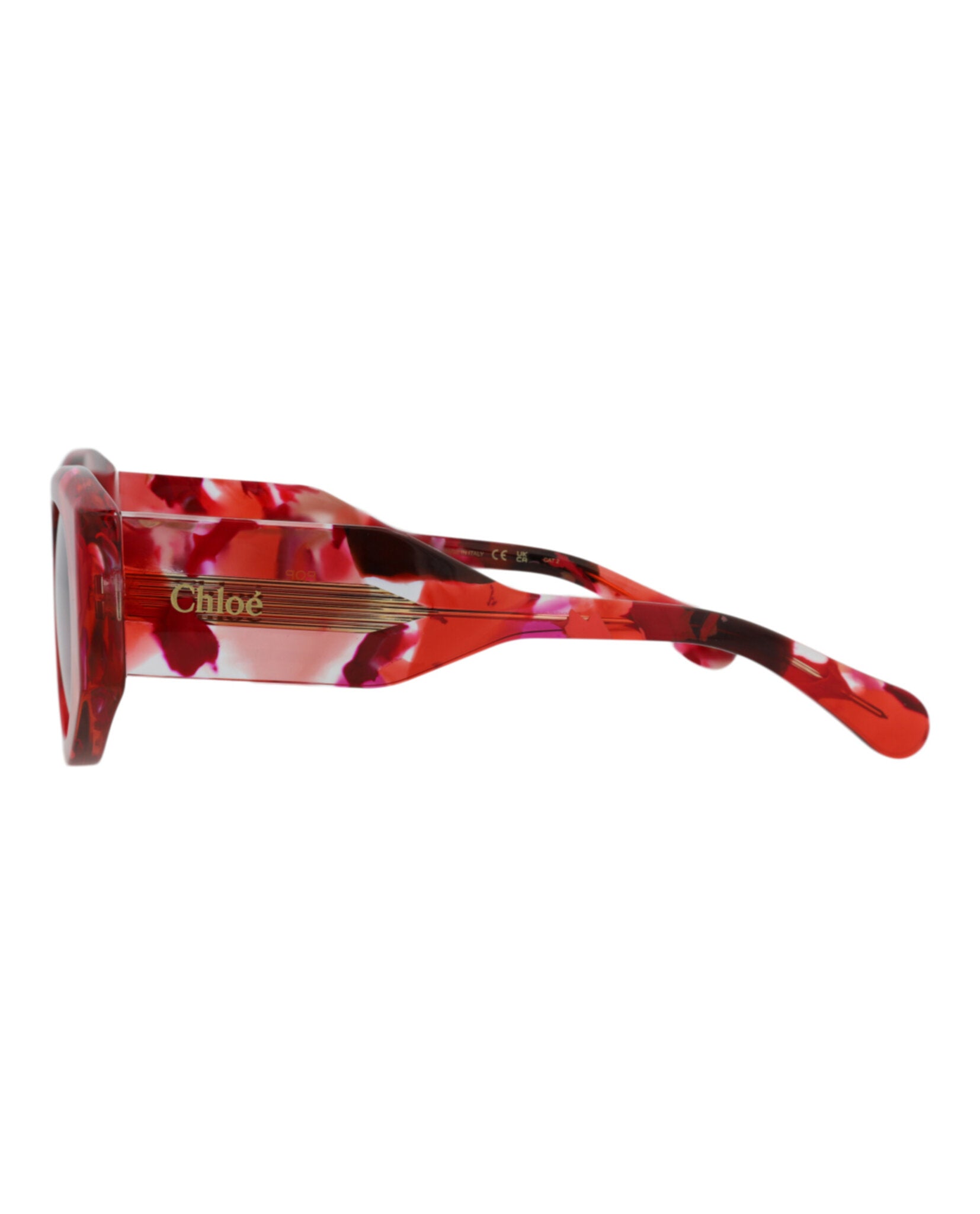 Chloé Chloé Womens Round/Oval Red Red Violet Fashion Designer Eyewear