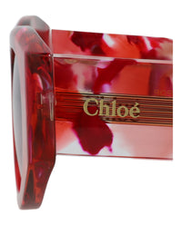Chloé Chloé Womens Round/Oval Red Red Violet Fashion Designer Eyewear