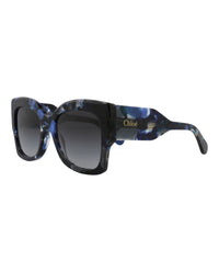 Chloé Womens Square/Rectangle Blue Blue Grey Fashion Designer Eyewear