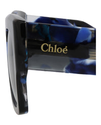 Chloé Womens Square/Rectangle Blue Blue Grey Fashion Designer Eyewear