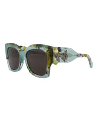 Chloé Chloé Womens Square/Rectangle Green Green Grey Fashion Designer Eyewear