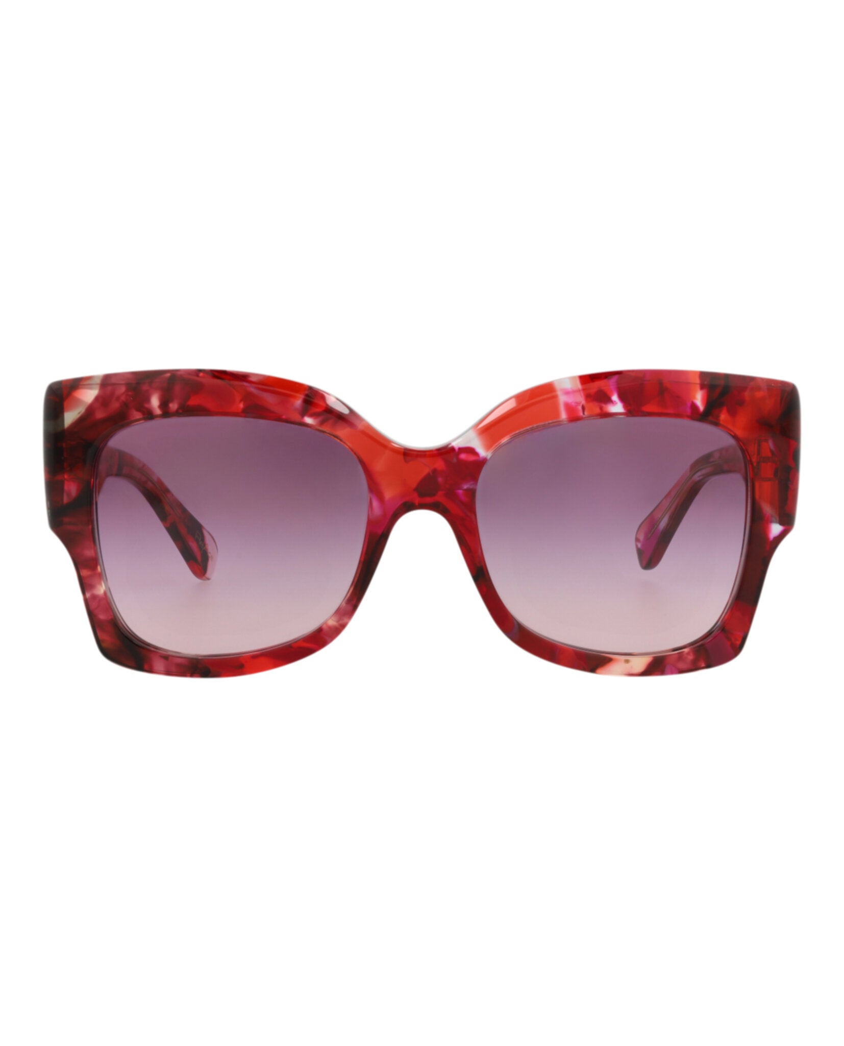Chloé Chloé Womens Square/Rectangle Red Red Violet Fashion Designer Eyewear