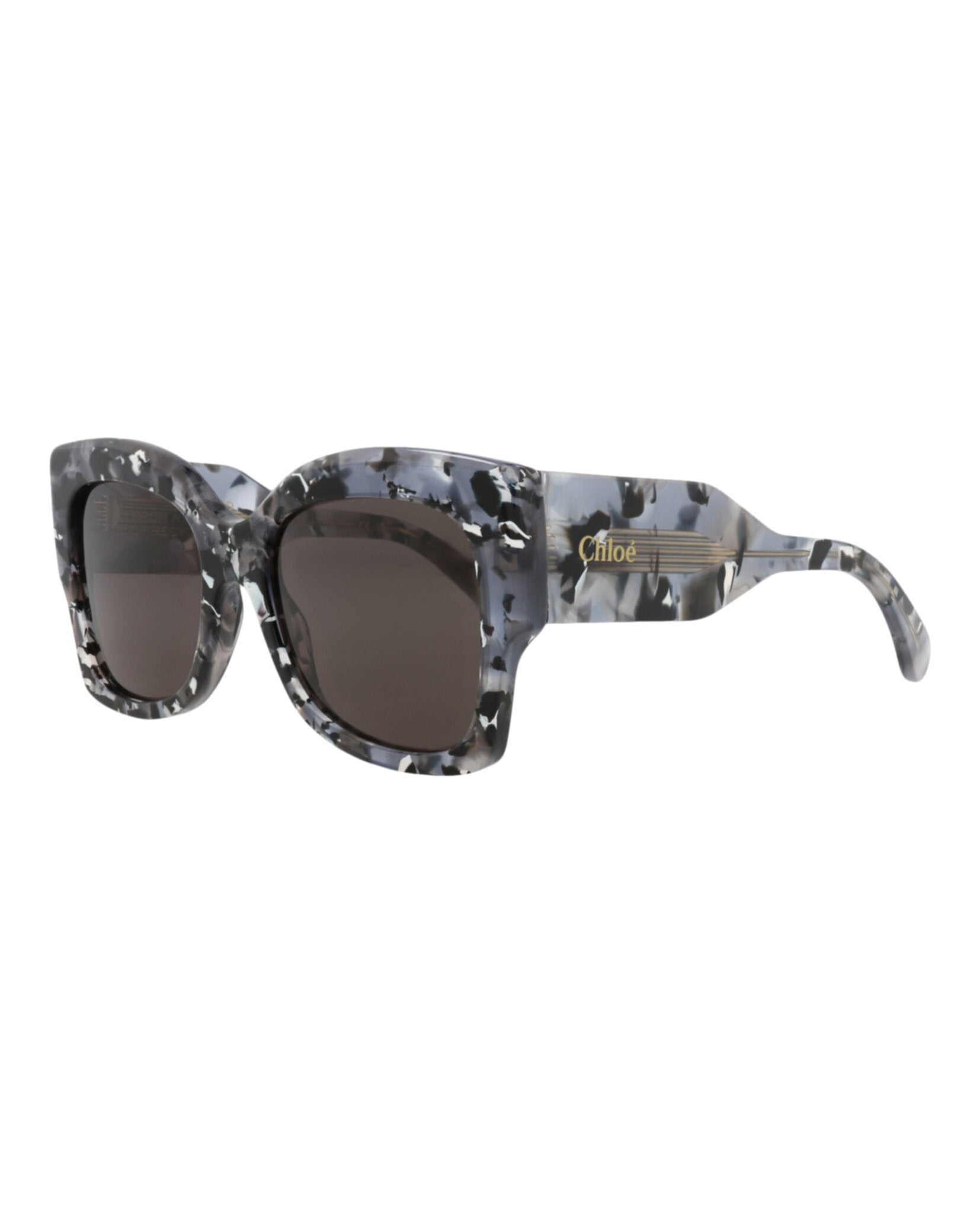 Chloé Chloé Womens Square/Rectangle Grey Grey Grey Fashion Designer Eyewear