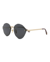Chloé Womens Cat Eye Gold Gold Grey Fashion Designer Eyewear