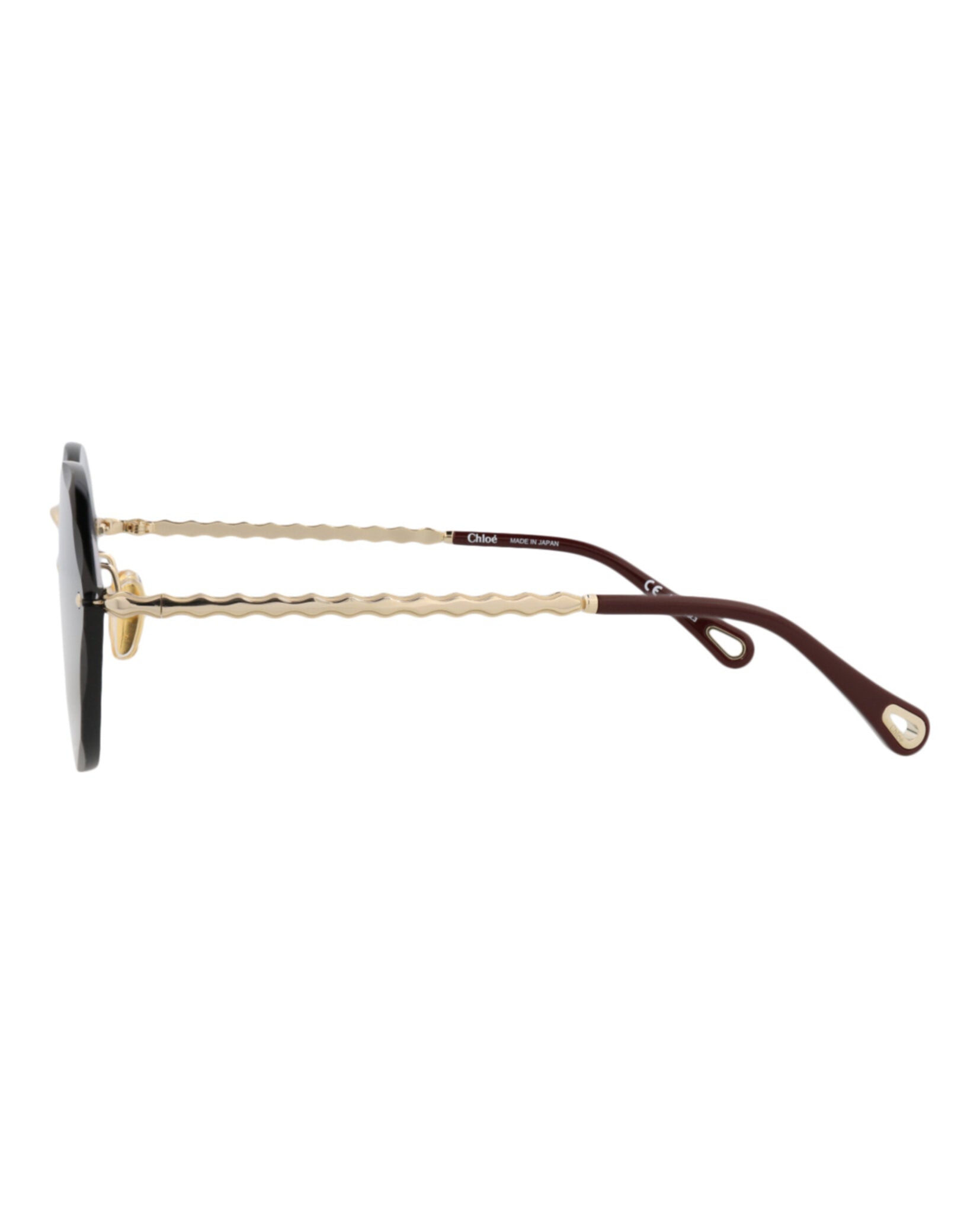 Chloé Womens Cat Eye Gold Gold Grey Fashion Designer Eyewear