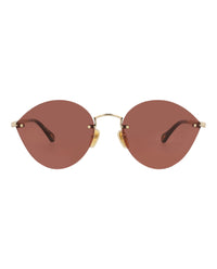 Chloé Womens Cat Eye Gold Gold Red Fashion Designer Eyewear