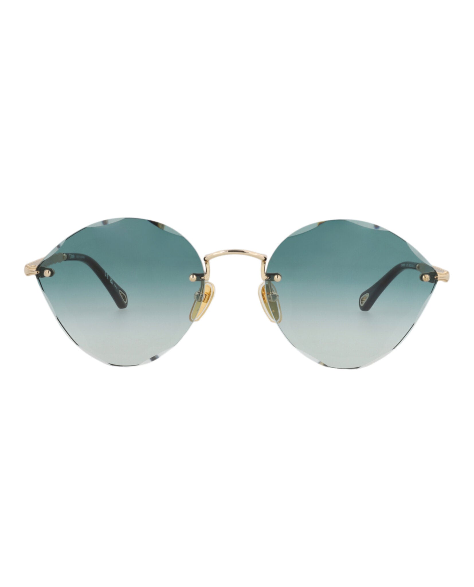 Chloé Chloé Womens Cat Eye Gold Gold Green Fashion Designer Eyewear