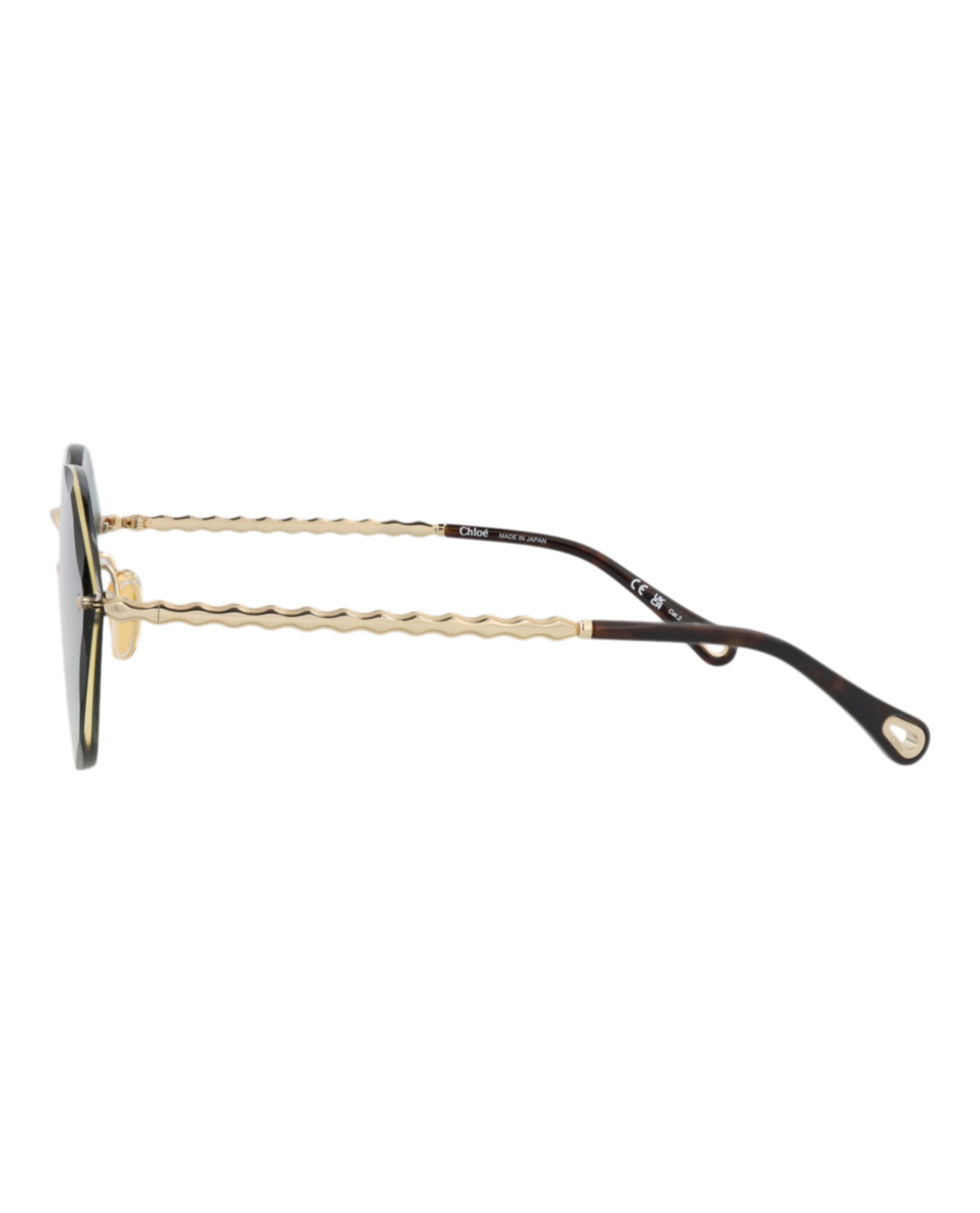 Chloé Chloé Womens Cat Eye Gold Gold Green Fashion Designer Eyewear