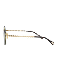 Chloé Chloé Womens Cat Eye Gold Gold Green Fashion Designer Eyewear