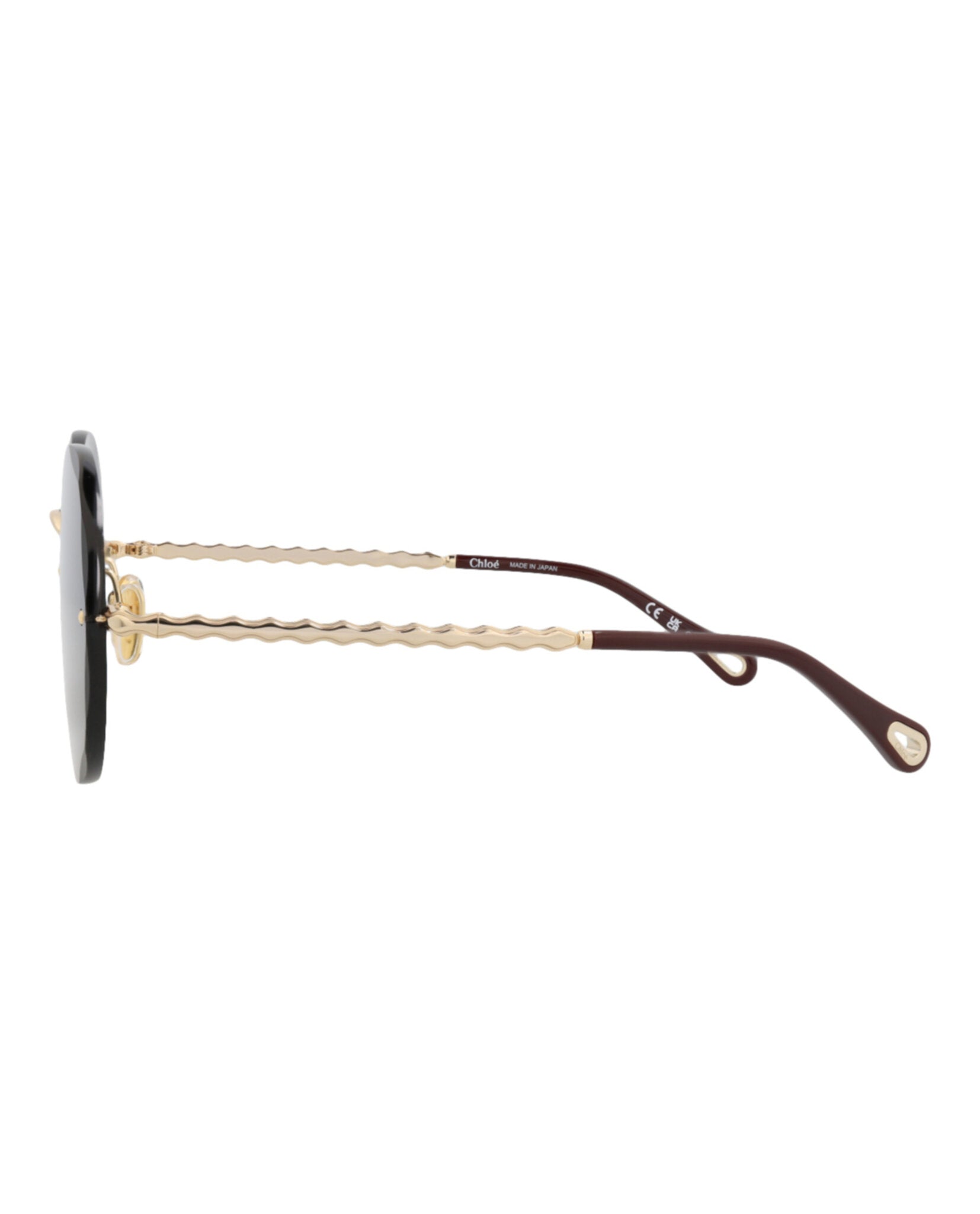 Chloé Chloé Womens Round/Oval Gold Gold Grey Fashion Designer Eyewear