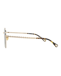 Chloé Chloé Womens Square/Rectangle Gold Gold Green Fashion Designer Eyewear