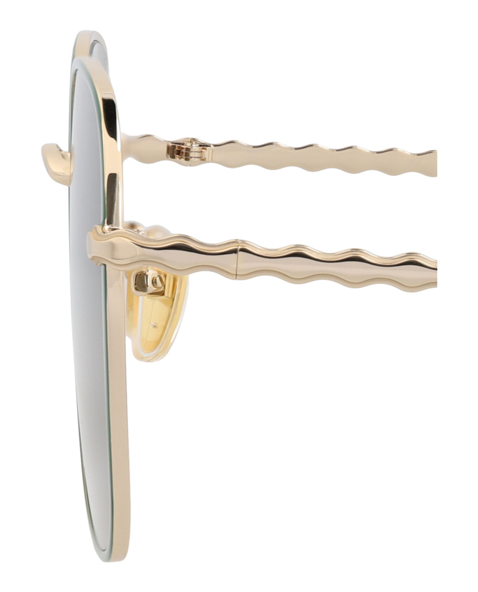 Chloé Chloé Womens Square/Rectangle Gold Gold Green Fashion Designer Eyewear
