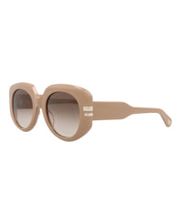 Chloé Chloé Womens Square/Rectangle Nude Nude Brown Fashion Designer Eyewear
