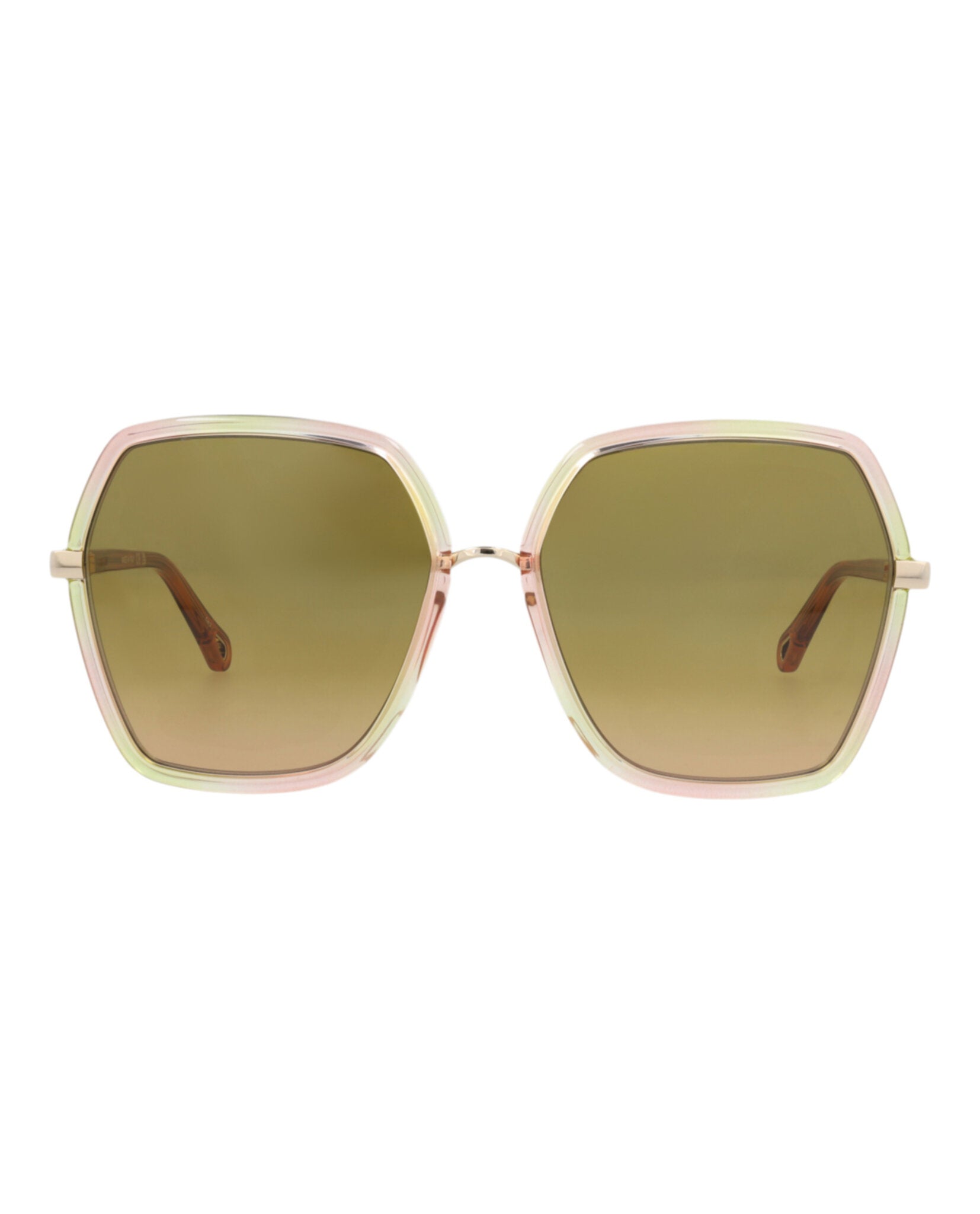 Chloé Chloé Womens Square/Rectangle Havana Orange Green Fashion Designer Eyewear