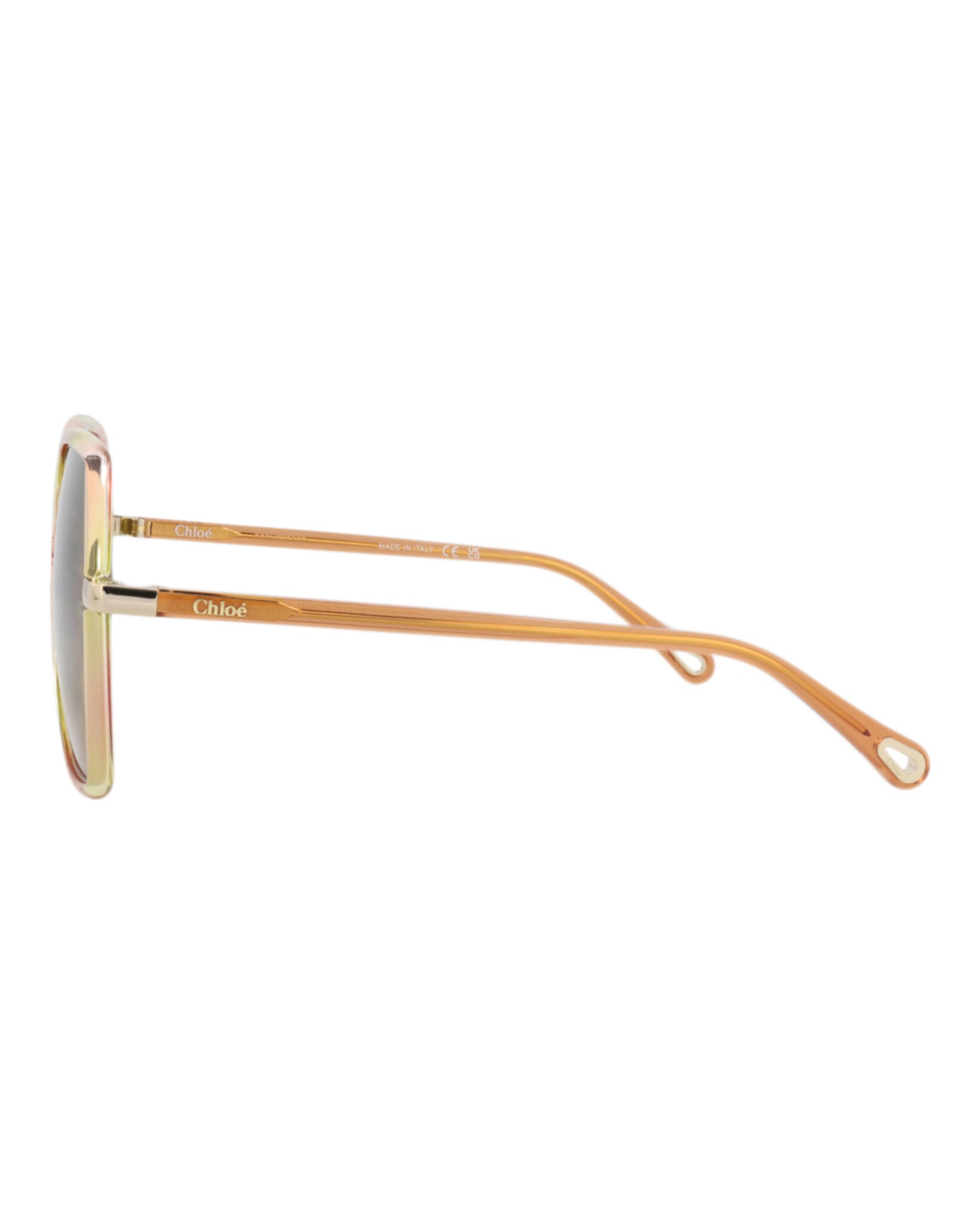 Chloé Chloé Womens Square/Rectangle Havana Orange Green Fashion Designer Eyewear