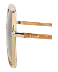 Chloé Chloé Womens Square/Rectangle Havana Orange Green Fashion Designer Eyewear