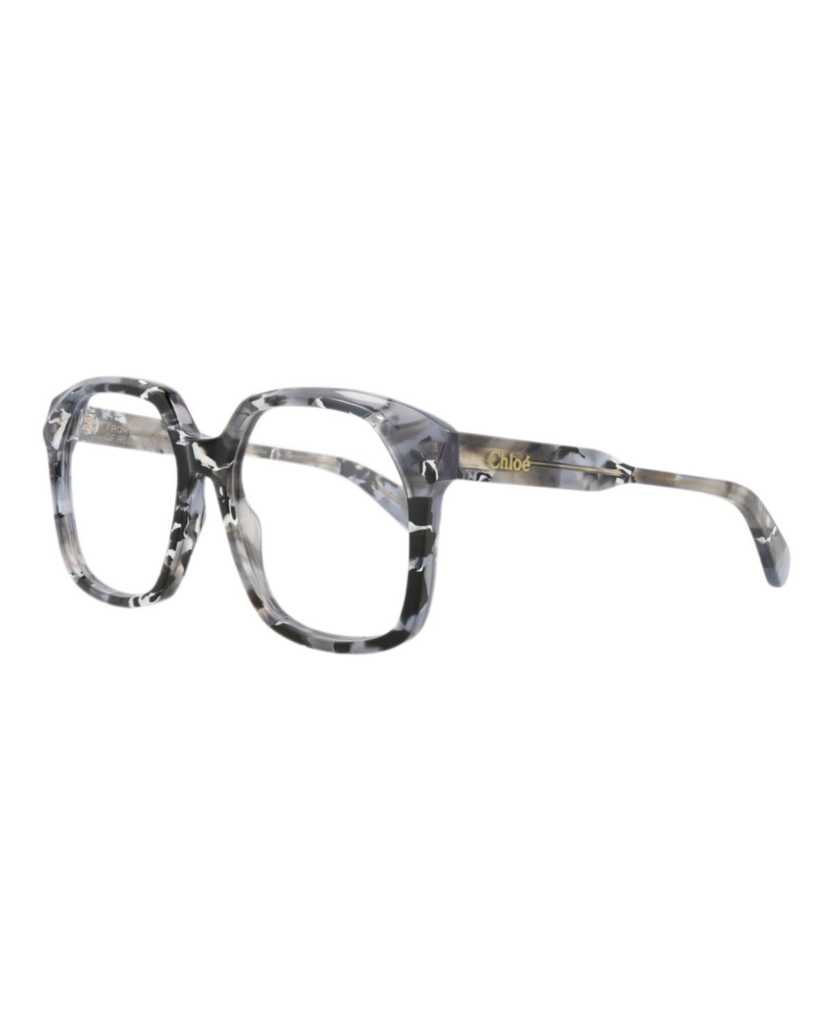Chloé Womens Square/Rectangle Grey Grey Transparent Fashion Designer Eyewear