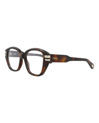 Chloé Womens Cat Eye Havana Havana Transparent Fashion Designer Eyewear