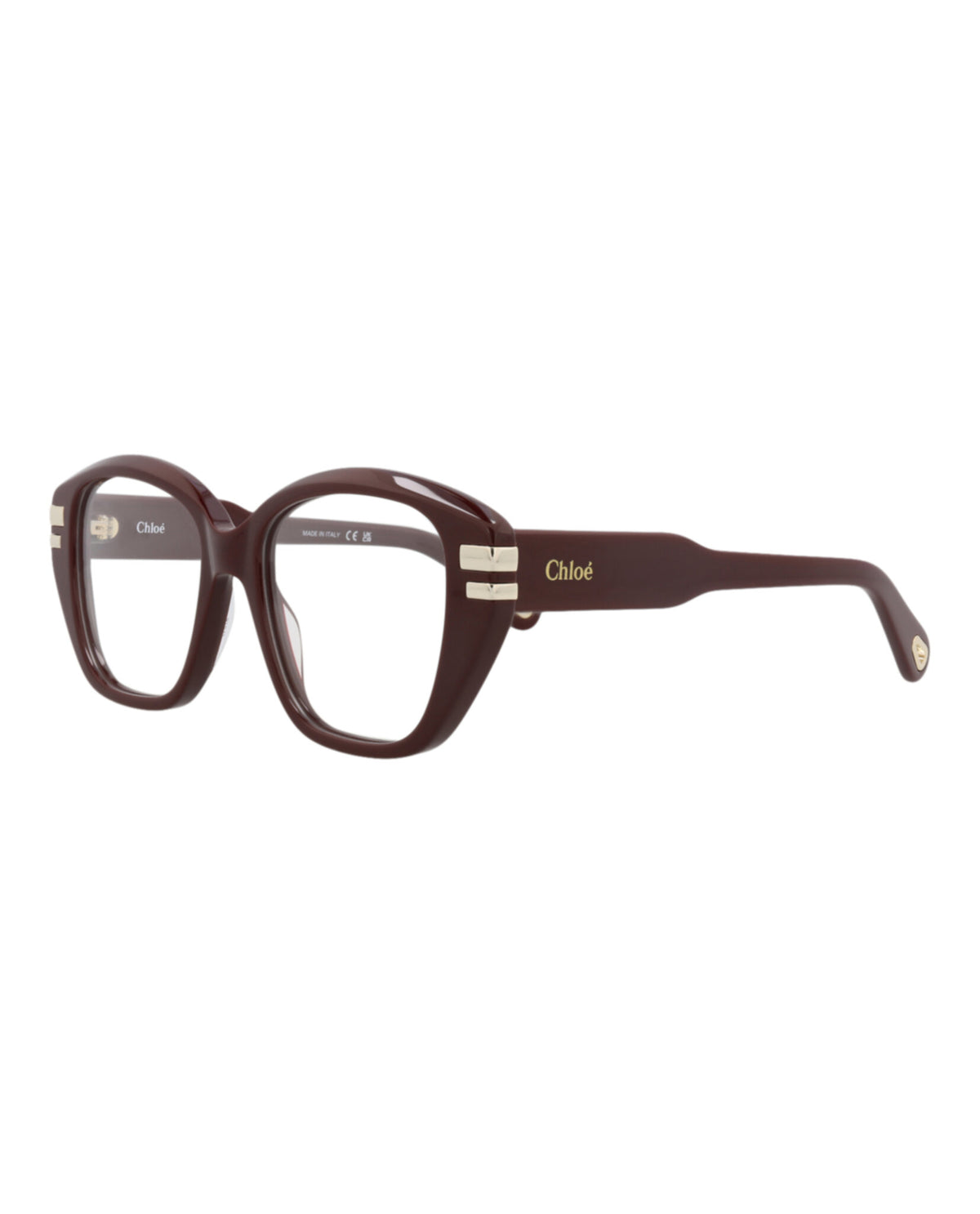 Chloé Womens Cat Eye Red Red Transparent Fashion Designer Eyewear