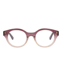 Chloé Womens Round/Oval Burgundy Burgundy Transparent Fashion Designer Eyewear