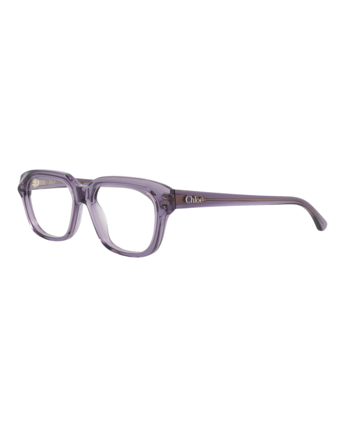 Chloé Womens Square/Rectangle Violet Violet Transparent Fashion Designer Eyewear