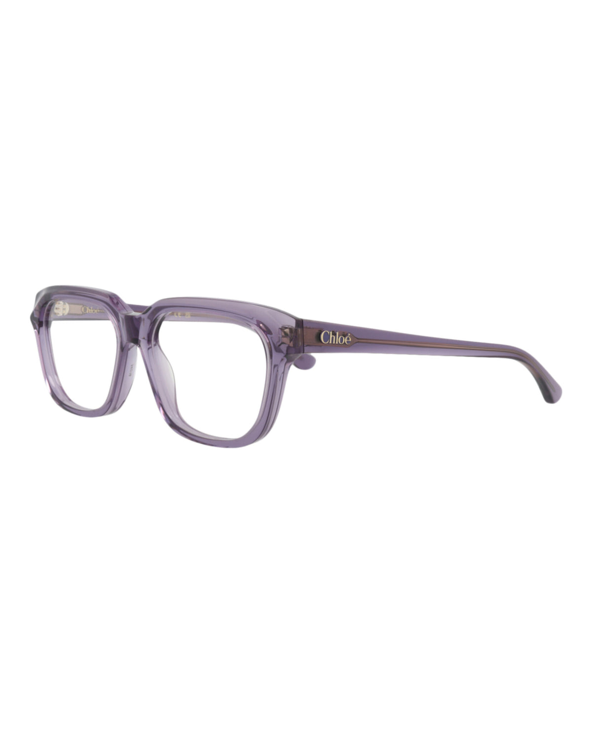 Chloé Womens Square/Rectangle Violet Violet Transparent Fashion Designer Eyewear