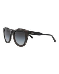 Chloé Womens Round/Oval Grey Black Grey Fashion Designer Eyewear