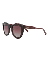 Chloé Womens Round/Oval Violet Burgundy Red Fashion Designer Eyewear