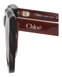 Chloé Womens Round/Oval Violet Burgundy Red Fashion Designer Eyewear