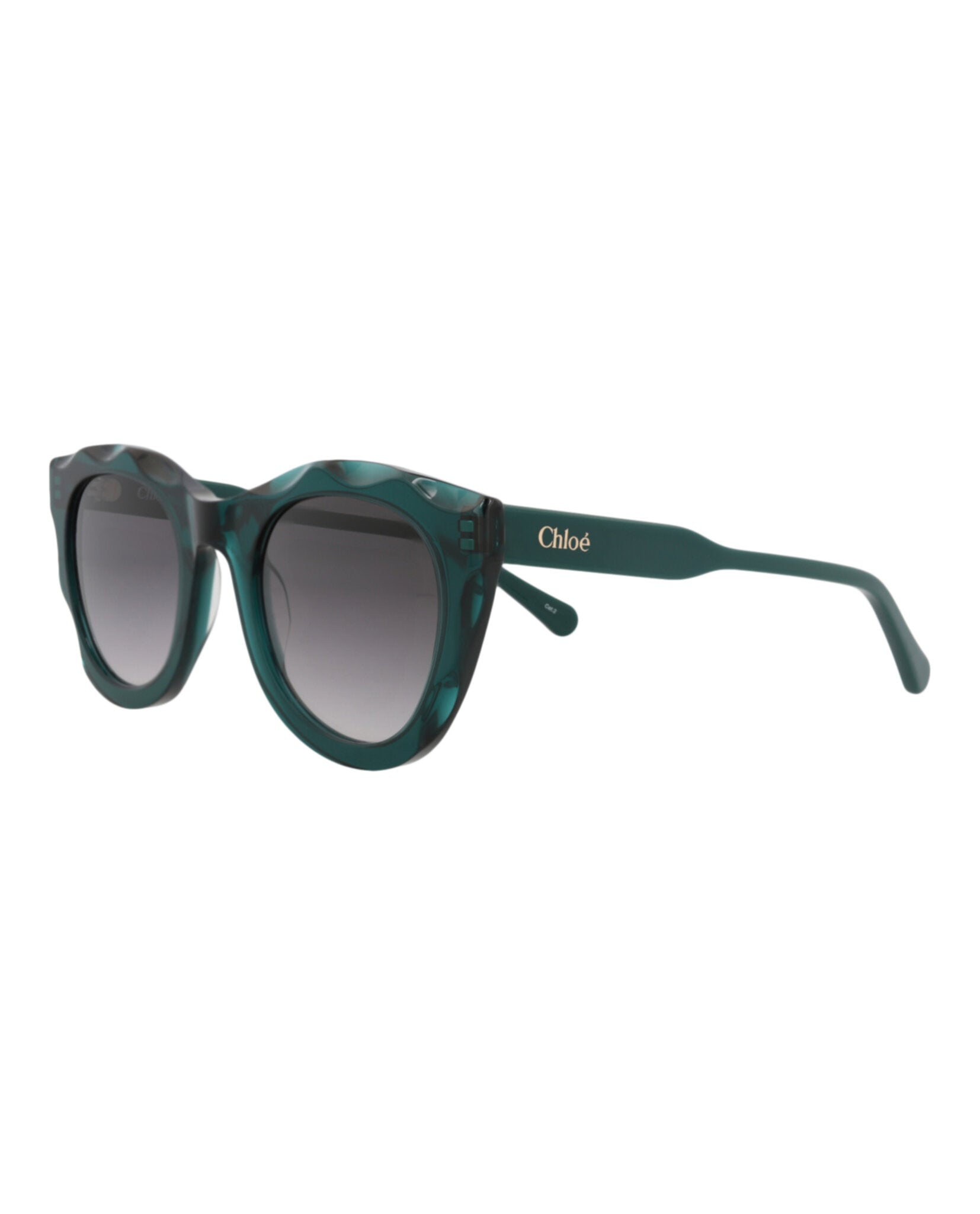 Chloé Womens Round/Oval Green Green Grey Fashion Designer Eyewear