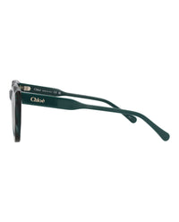 Chloé Womens Round/Oval Green Green Grey Fashion Designer Eyewear
