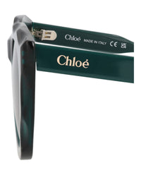 Chloé Womens Round/Oval Green Green Grey Fashion Designer Eyewear