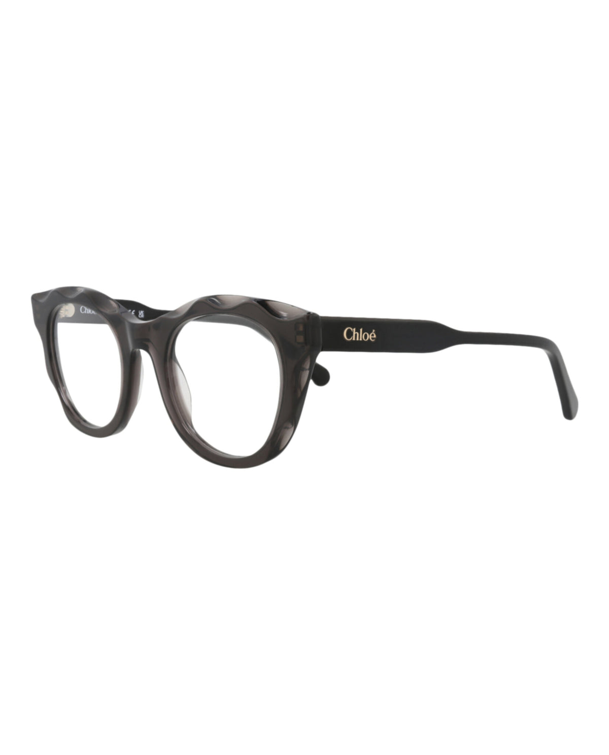 Chloé Womens Round/Oval Grey Black Transparent Fashion Designer Eyewear