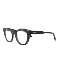Chloé Womens Round/Oval Grey Black Transparent Fashion Designer Eyewear