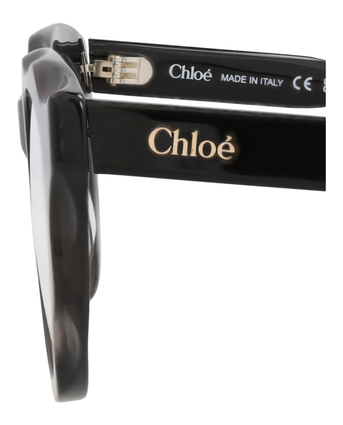 Chloé Womens Round/Oval Grey Black Transparent Fashion Designer Eyewear