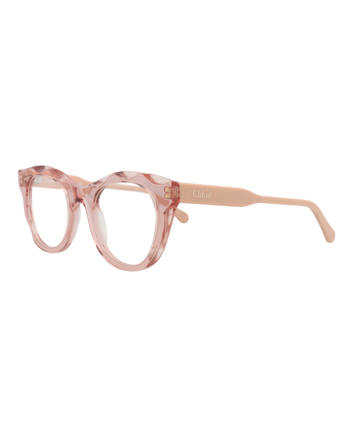 Chloé Womens Round/Oval Red Pink Transparent Fashion Designer Eyewear
