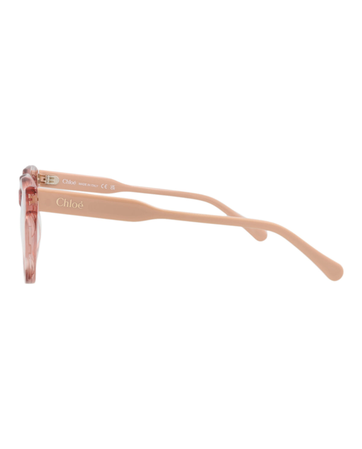 Chloé Womens Round/Oval Red Pink Transparent Fashion Designer Eyewear