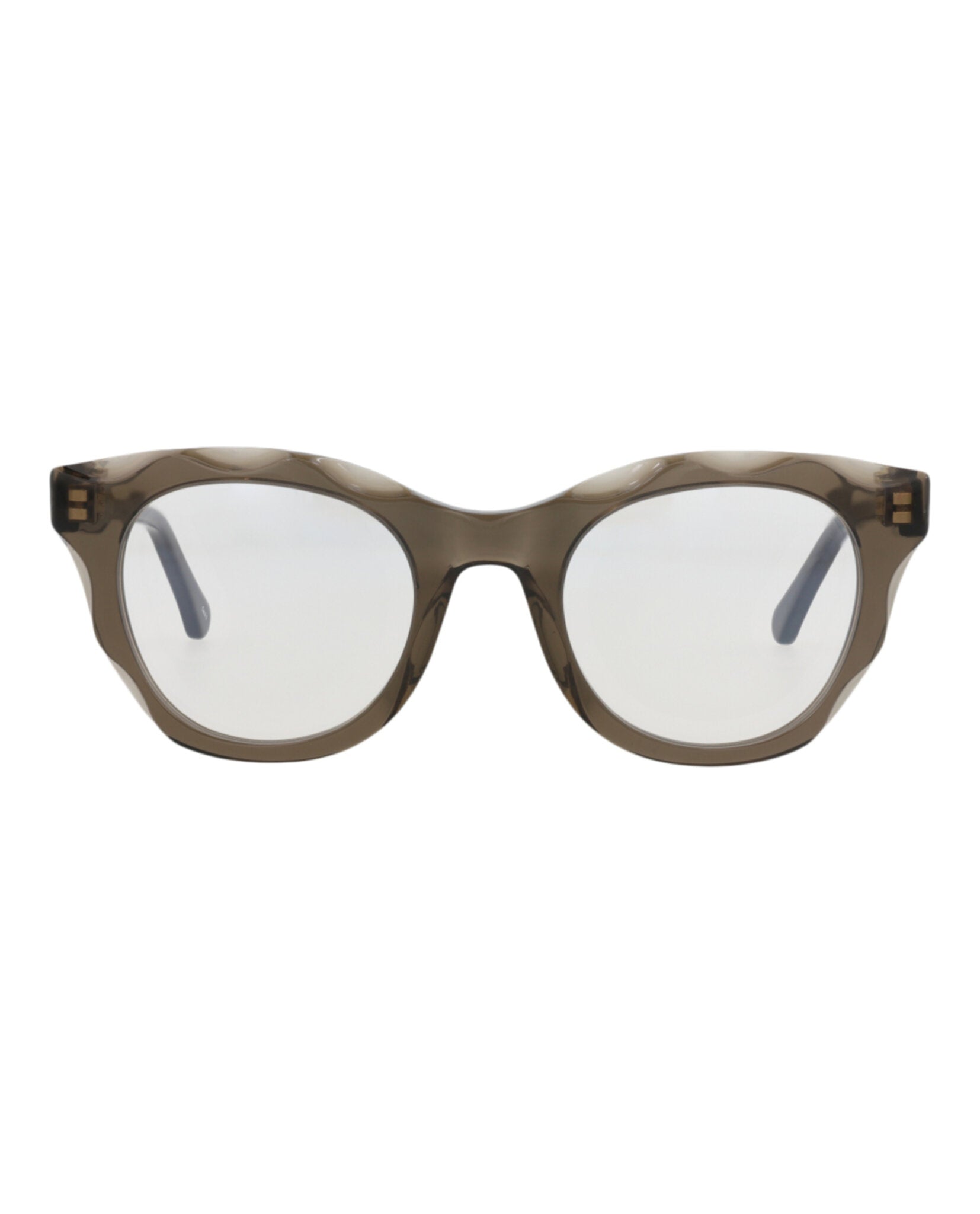 Chloé Chloé Womens Round/Oval Brown Brown Transparent Fashion Designer Eyewear