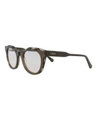 Chloé Chloé Womens Round/Oval Brown Brown Transparent Fashion Designer Eyewear