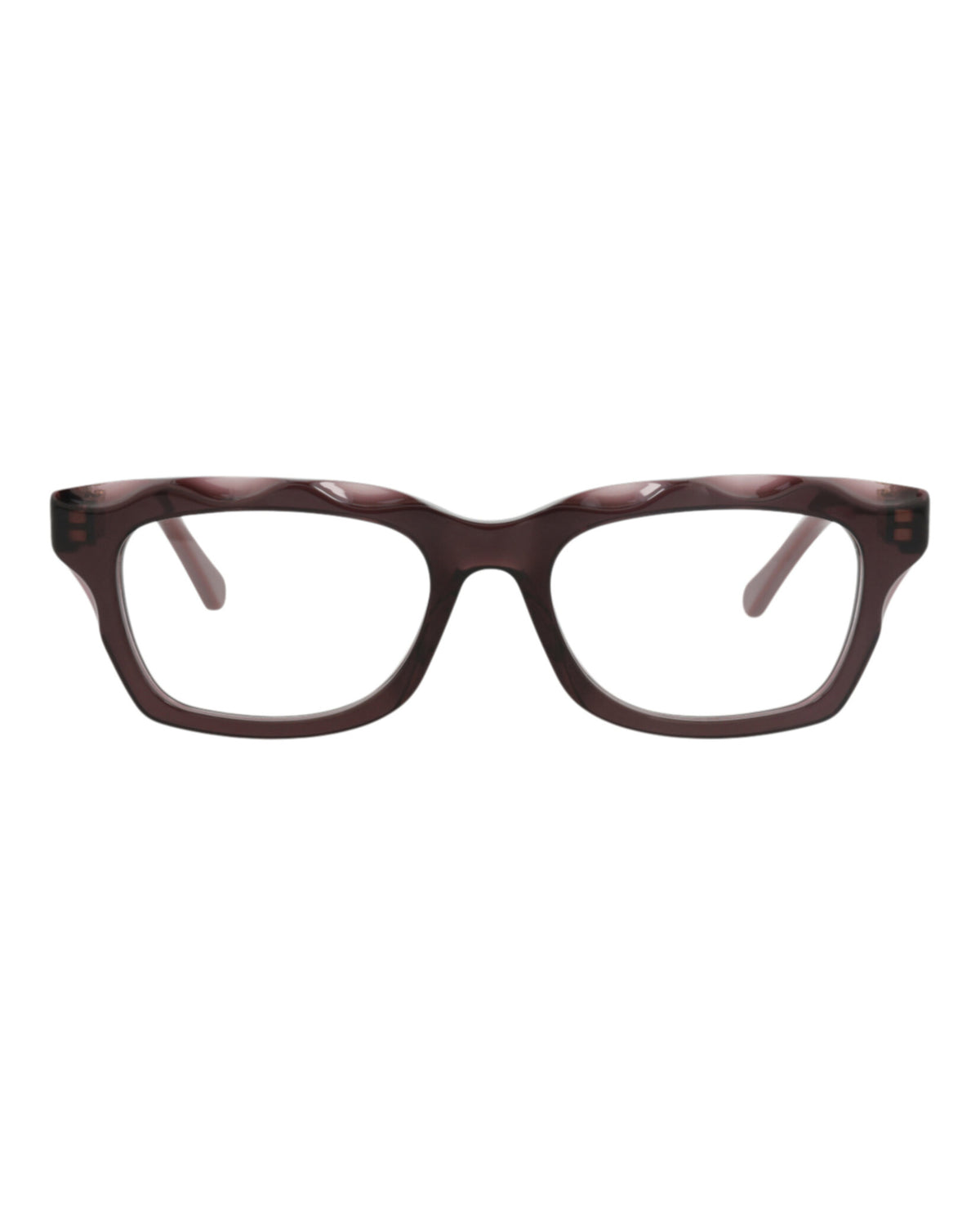 Chloé Womens Square/Rectangle Violet Burgundy Transparent Fashion Designer Eyewear
