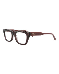 Chloé Womens Square/Rectangle Violet Burgundy Transparent Fashion Designer Eyewear