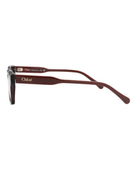 Chloé Womens Square/Rectangle Violet Burgundy Transparent Fashion Designer Eyewear