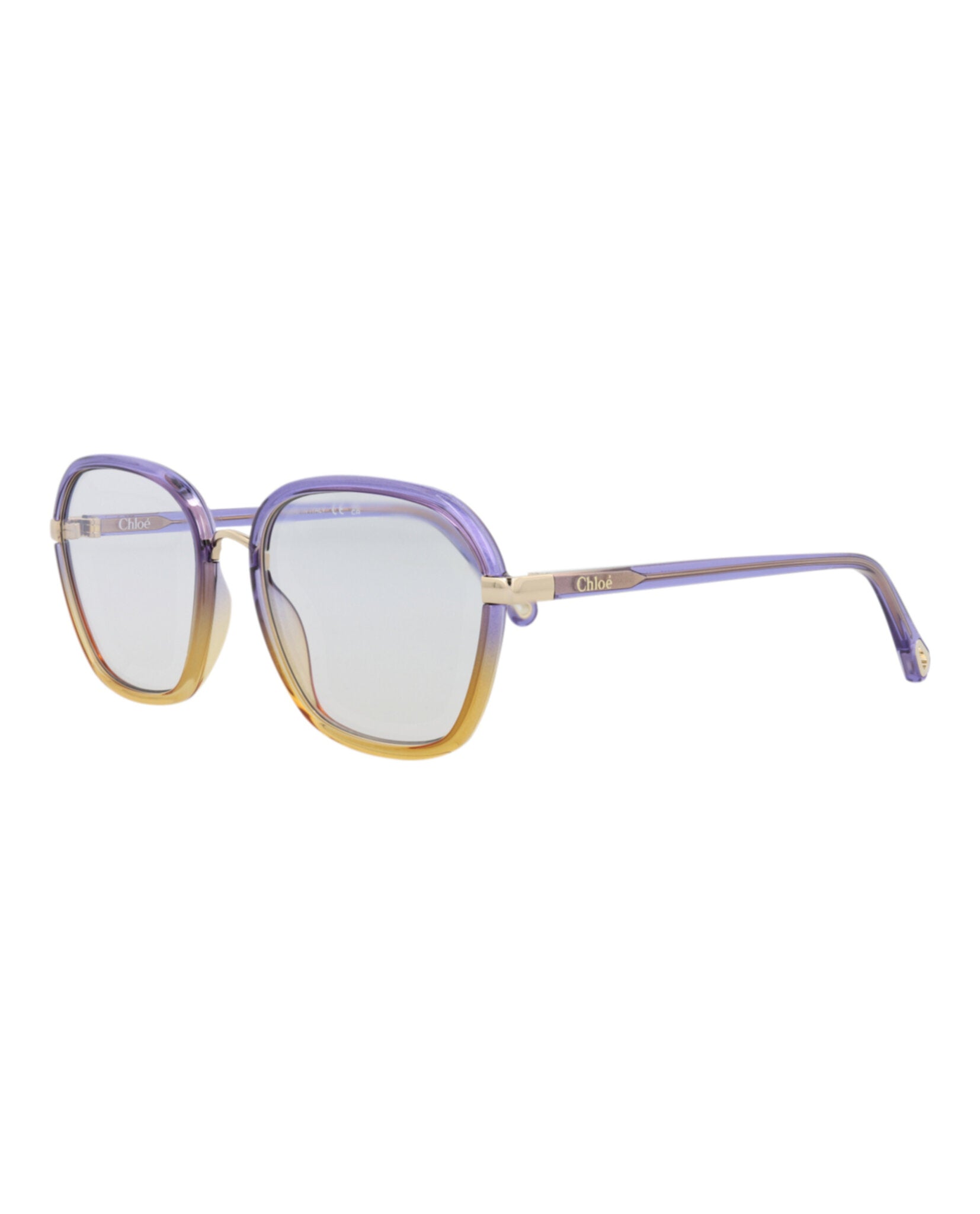 Chloé Chloé Womens Square/Rectangle Violet Violet Transparent Fashion Designer Eyewear