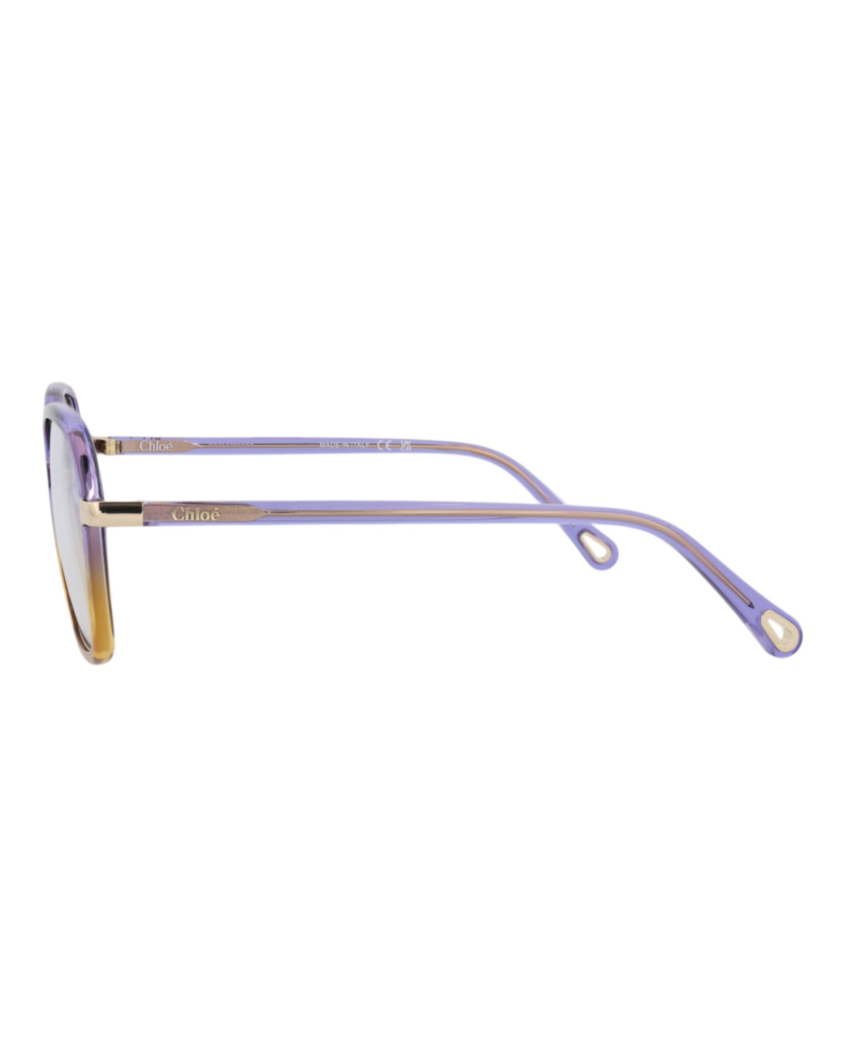 Chloé Chloé Womens Square/Rectangle Violet Violet Transparent Fashion Designer Eyewear