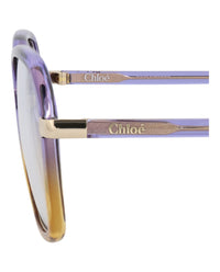 Chloé Chloé Womens Square/Rectangle Violet Violet Transparent Fashion Designer Eyewear