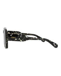 Chloé Chloé Womens Square/Rectangle Black Black Grey Fashion Designer Eyewear