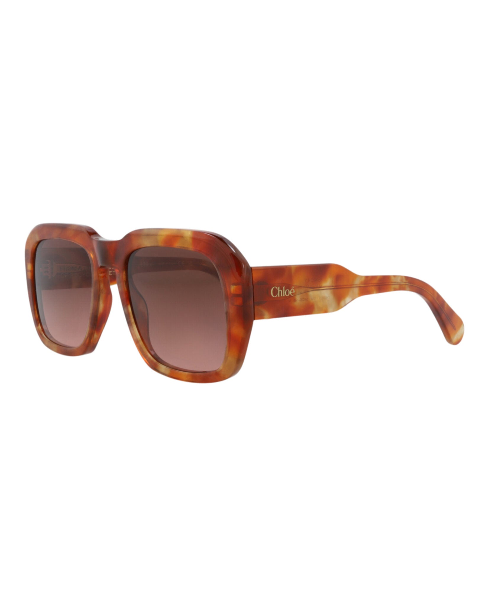 Chloé Chloé Womens Square/Rectangle Havana Havana Red Fashion Designer Eyewear