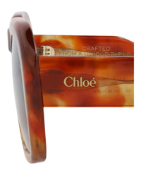 Chloé Chloé Womens Square/Rectangle Havana Havana Red Fashion Designer Eyewear