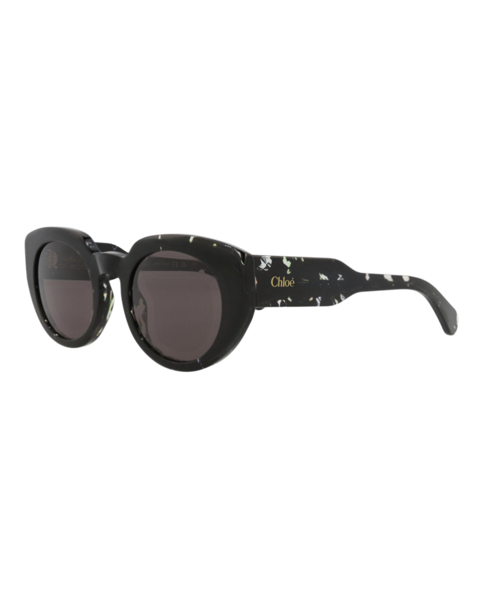Chloé Chloé Womens Round/Oval Black Black Grey Fashion Designer Eyewear