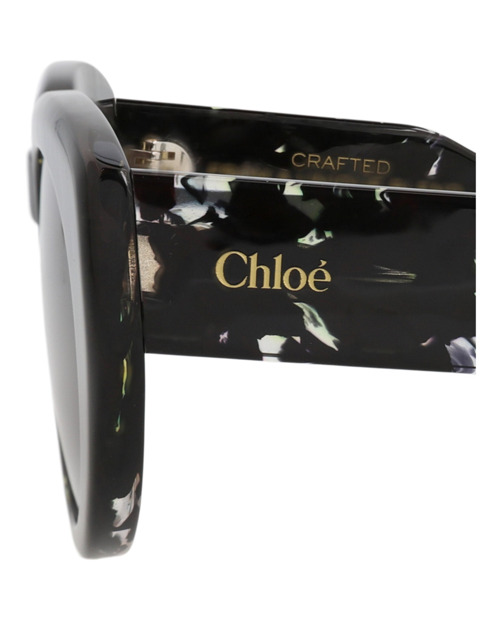 Chloé Chloé Womens Round/Oval Black Black Grey Fashion Designer Eyewear